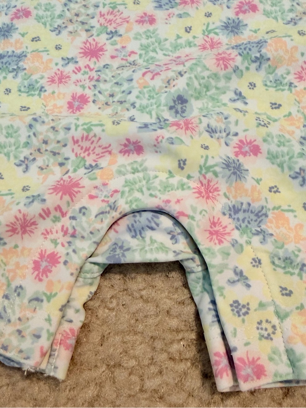 Baby GAP Floral Rash Guard Swim Set & Sun Hat 0-6M Like New - Picture 4 of 9